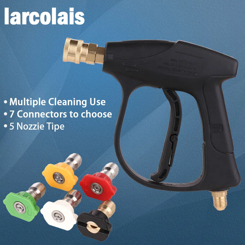 High Pressure Washer Spray Gun 3000 PSI 5 Nozzles Jet Lance Trigger