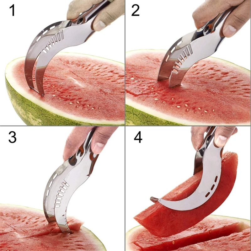 

Stainless Steel Watermelon Hami Melon Slicer Cutter Knife Corer Fruit Vegetable Tools Kitchen Gadgets