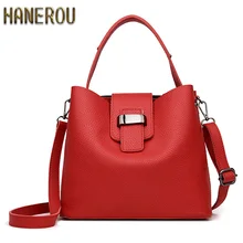 2017 Fashion PU Leather Handbags Women Tote Shoulder Bag Bucket Women Bag Luxury Designers Famous Brand Ladies Messenger Bag Sac