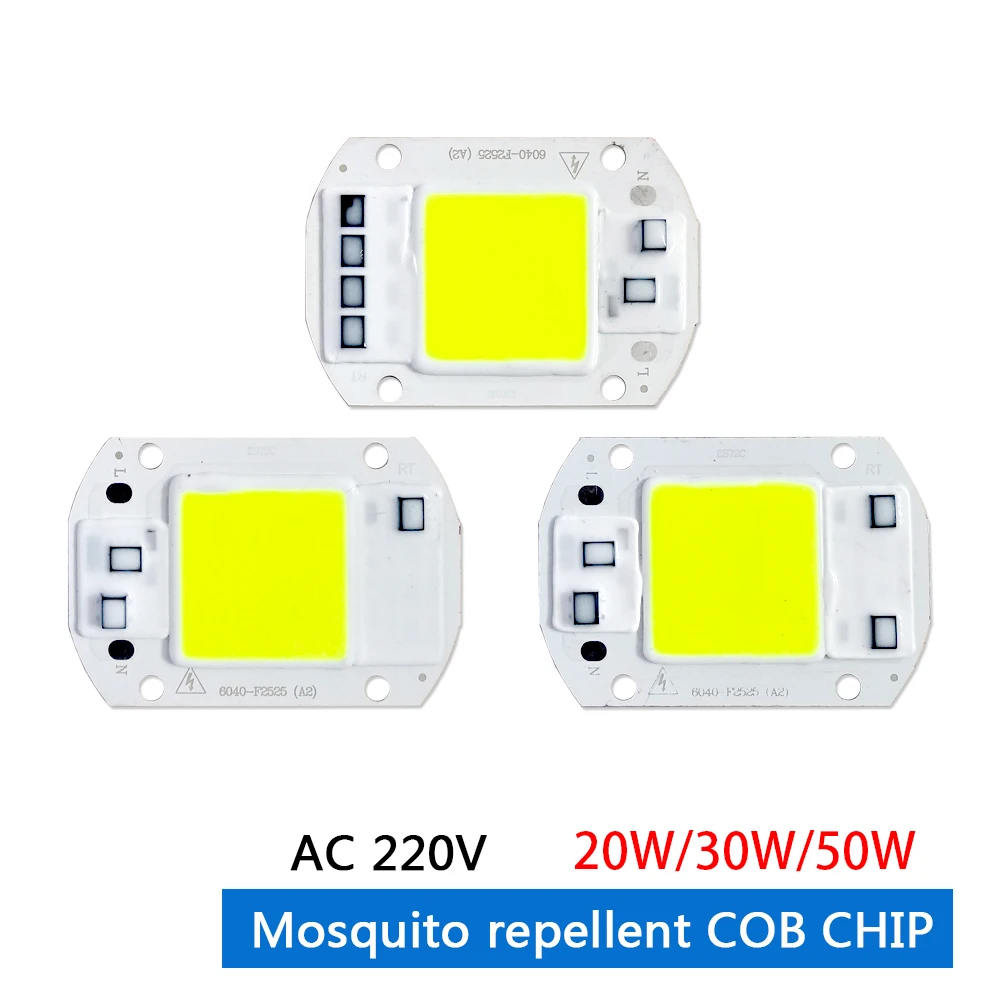 

Mosquito repellent COB Chip 20W 30W 50W 540nm~565nm AC 220V DIY for Mosquito repellent COB LED 20w led chip xhp50 led