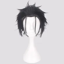 12 cal męska czarny szary Mix do włosów Re Zero kara Hajimeru Isekai Seikatsu Subaru Natsuki krótki peruka syntetyczna Cosplay + czapka z peruką tanie tanio kostiumy Paxbara anime Heat Resistant Fiber wigs
