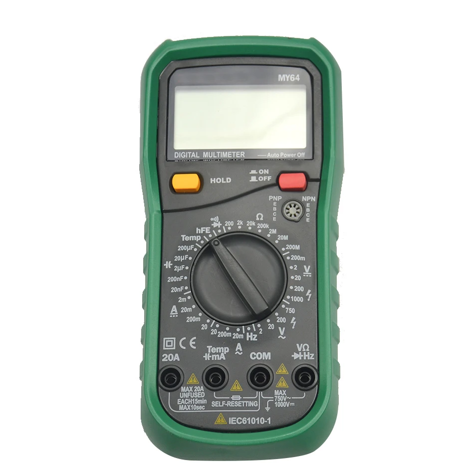 MY64 Digital Multimeter AC/DC DMM Avometer Universal Meter Multitester