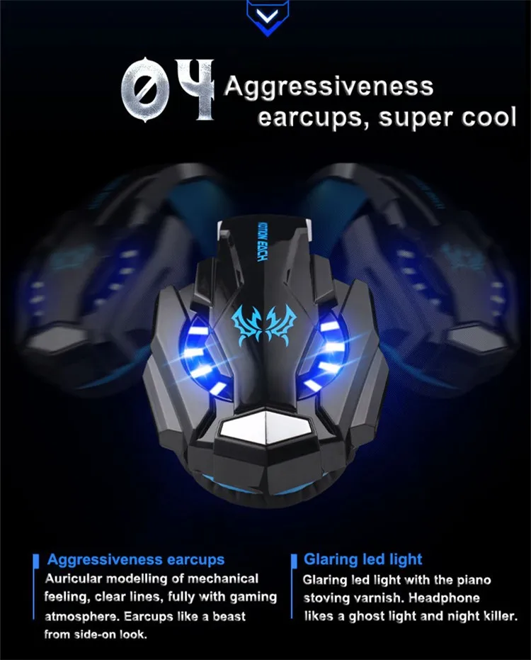 G9000 USB 7.1 Surround Sound Version Game Gaming Headphone Computer Headset Earphone Headband with Microphone LED Light (6)