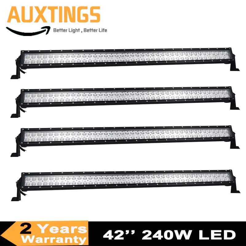 

4pc 42'' 240w Offroad Led Light Bar For Car 4WD Truck Tractor Boat Trailer 4x4 SUV ATV 12V 24V Combo Beam LED Work Lamp