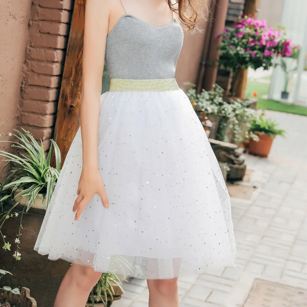 B Тюлевая юбка s Женская Черно-серая белая юбка из тюля для взрослых эластичная юбка миди с высокой талией модная бальная юбка-пачка для вечеринки горячая распродажа - Цвет: B