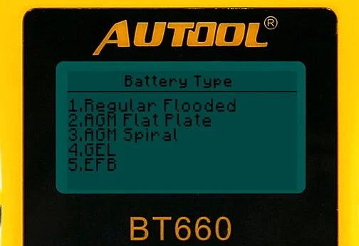 AUTOOL BT660 автомобильный тестер батареи с принтером BT660 анализатор батареи для затопленных CCA AGM гель EFB обнаруживает плохой аккумулятор