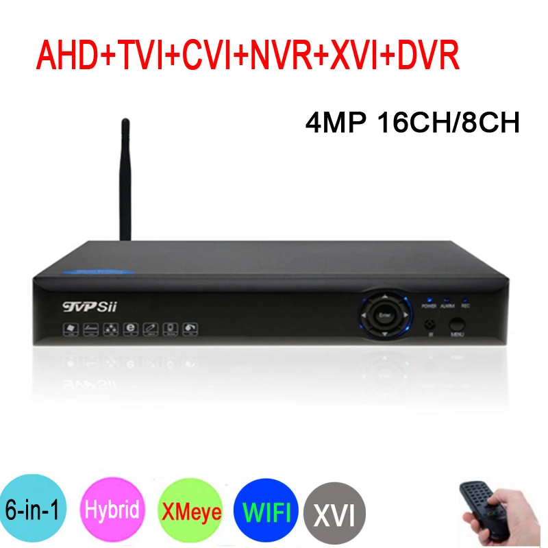 

Blue-Ray Panel XMeye Hi3531A H264+ 4MP 16CH/8CH 6 in 1 Hybrid Coaxial WIFI TVi CVI NVR AHD CCTV DVR Video Recoder Freeshipping