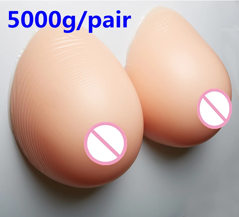 

5000g/pair Realistic Silicone Breast Forms Artificial Breast Rubber Boobs Fake Breast For Crossdresser Breast For Transvestite