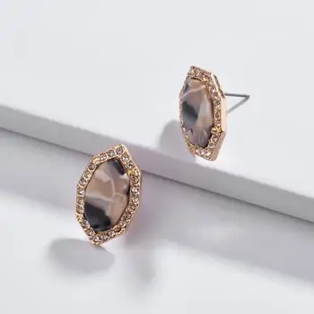 

ZWPON 2020 New Pave Rhinestone Geometric Crystal Marquise Stud Earrings for Women