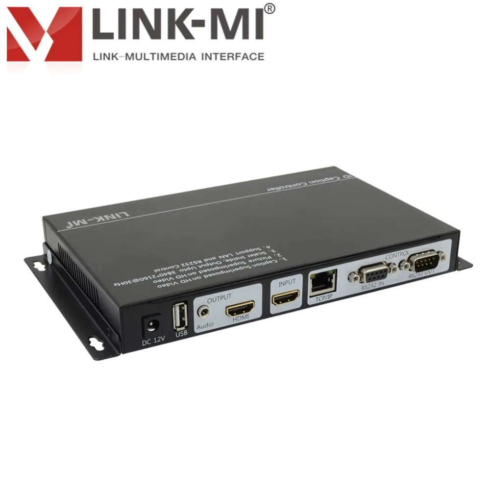 

HDMI Subtitle overlay processor 1080p through RS-232, local area network control displays text, images for LED lCD TV Screen