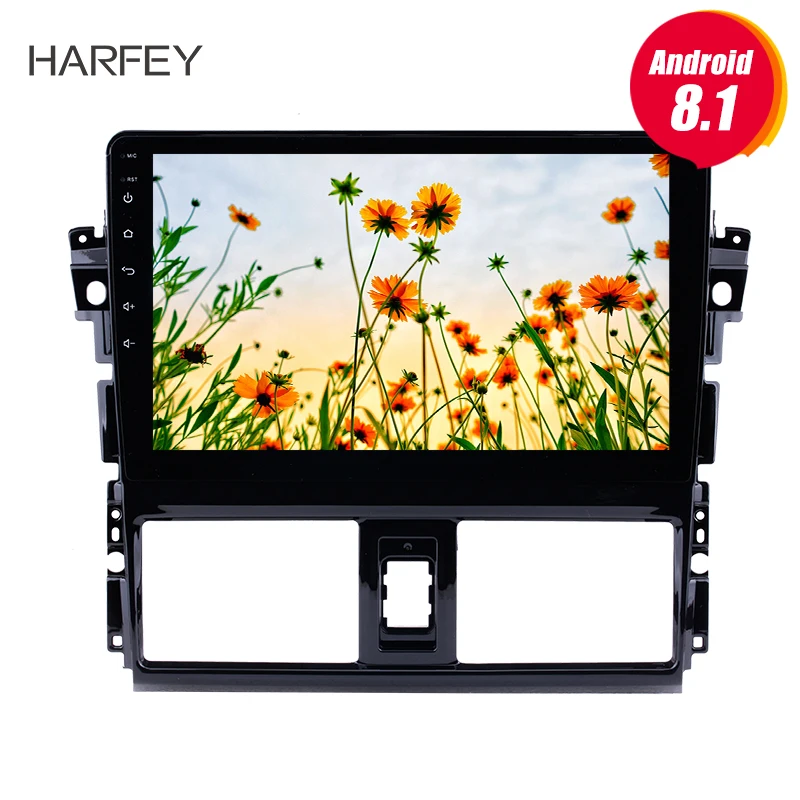 Clearance Harfey 10.1" Android 6.0/8.1 2Din GPS Car Radio For 2013 2014 Toyota Vios Multimedia Player Head Unit Support Backup Camera 0