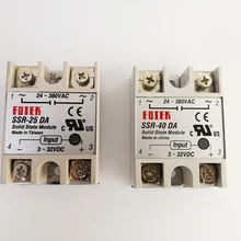 Relais industriel à l'état solide SSR-40DA 40a/250V, 3-32vdc AC SSR 40da