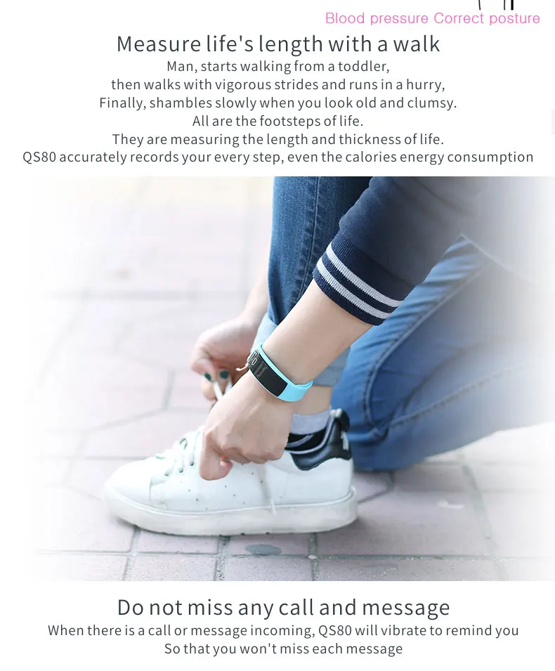 BOAMIGO Bluetooth Smart Bracelet Wristband Message Reminder Sleep Monitoring Portable Rubber Smart Watches for IOS Android Phone (15)