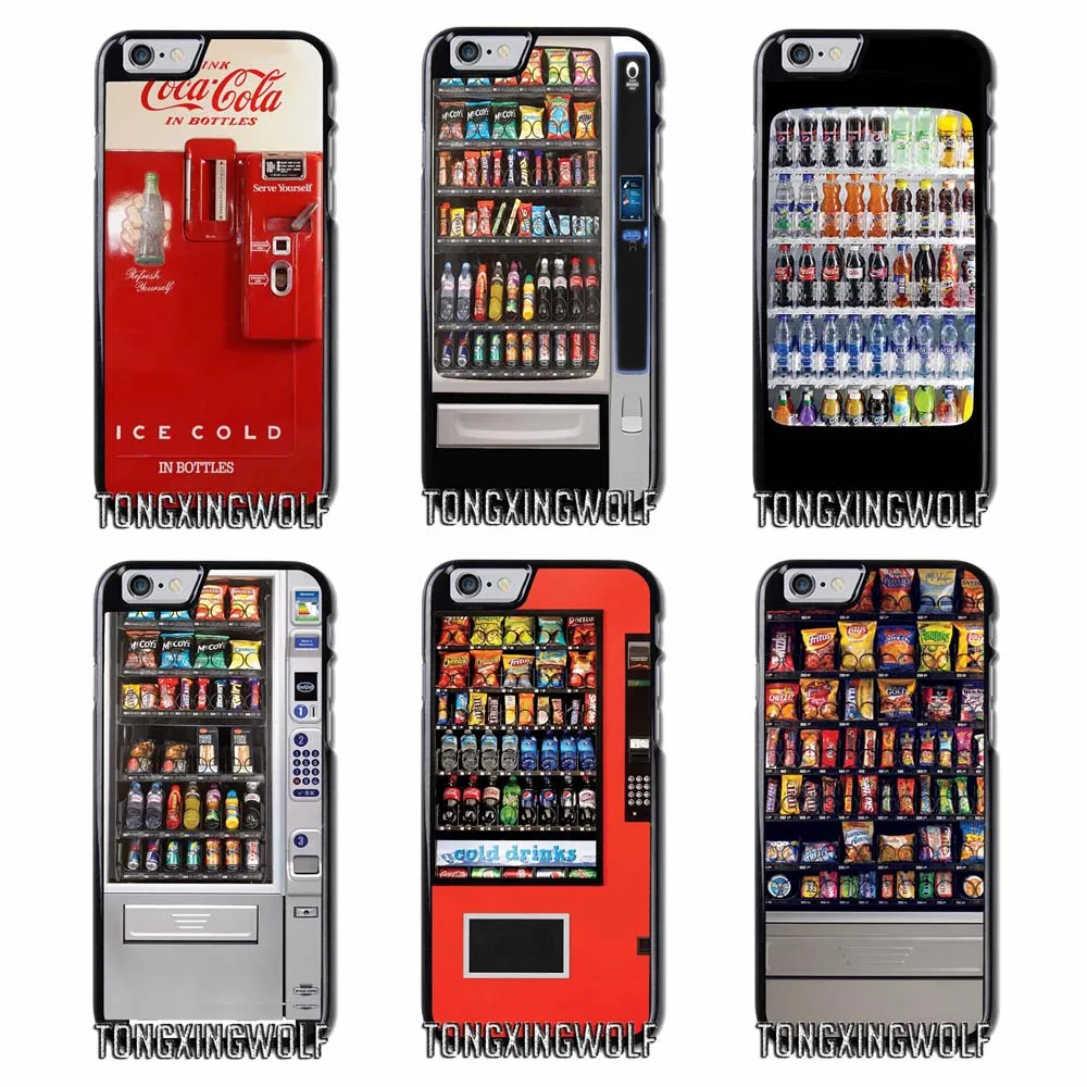 

Snack Vending Machine Cover Case For iPhone 4S 5S SE 6S 7 8 9 Plus XR XS Max Samsung Note S4 S5 S6 S7 S8 S9 Edge Mini