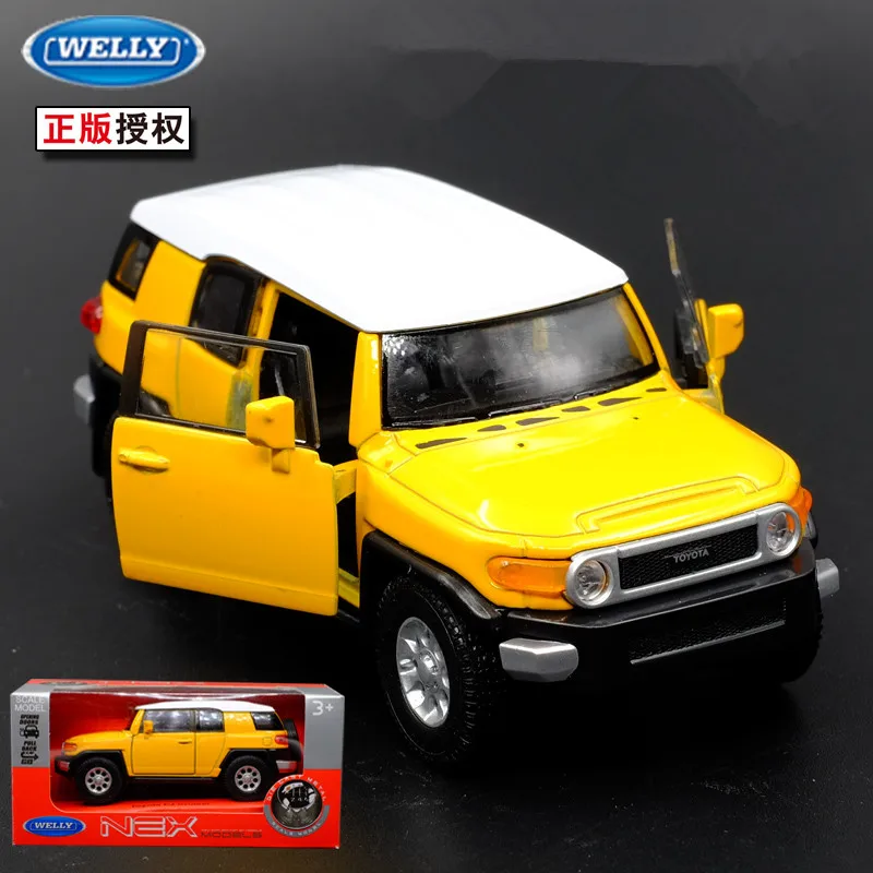 

1pc 1:36 11.5cm delicacy WELLY Toyota FJ CRUISER SUV car pull back alloy model home collection decoration cool boy toy gift
