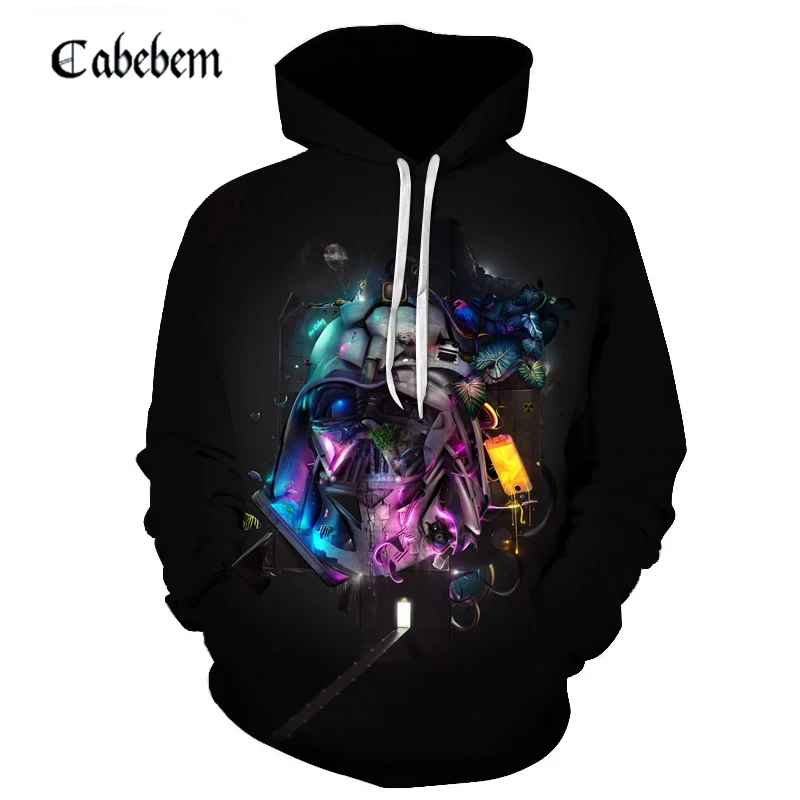 

Novelty 3D skull print hoodie men's/women's sportswear pullover simple style long sleeve hoodie 2019 new fall fashion brand