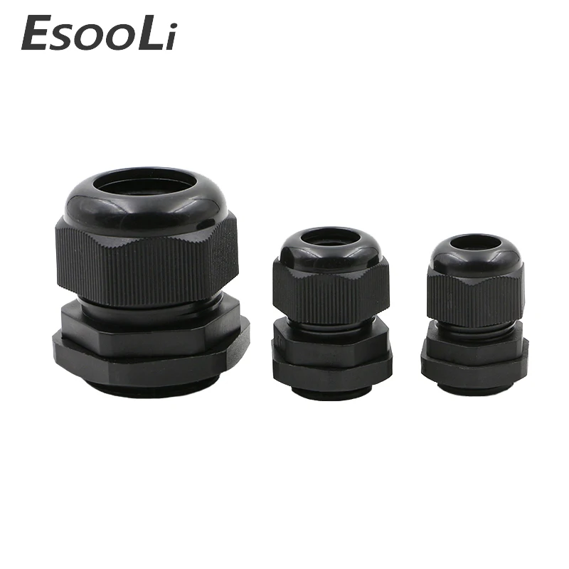 EsooLi 10 шт. M16 IP68 Водонепроницаемый нейлоновый Пластиковый кабель железы разъем для