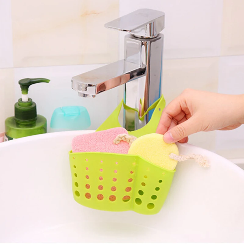 E-SHOW-Kitchen-Sink-Shelving-Bag-Dish-Cloths-Storage-Rack-Suction-Sponge-Hanging-Basket-Drain-Holder