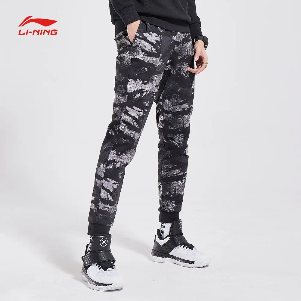

Li-Ning Men BAD FIVE Basketball Pants 100% Cotton Printing Stylish Trousers Regular Fit LiNing Sports Pants AKLN243 CJAS18