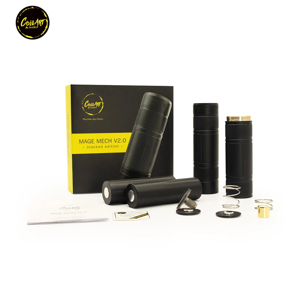 

Original Coilart Mage Mech Mod Box V2.0 Stacked Edition Mech Mod Electronic Cigarette 25mm without 18650/20700/21700 vape E Cig