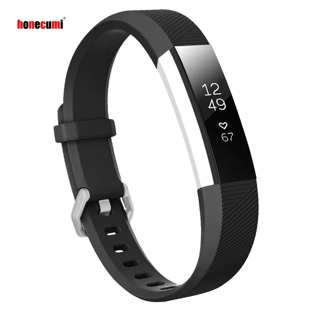 Ремешок Honecumi для Fitbit Ace детский мягкий силиконовый черный сменный Браслет