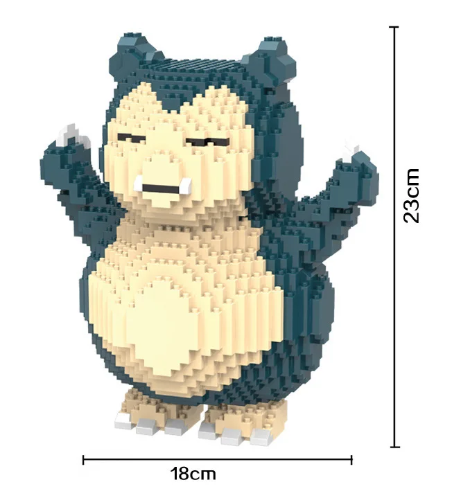 

HC 9022 1820Pcs Snorlax Kabigon Pocket DIY Magic Blocks Diamond Building Block Toys Compatible with Legoings LOZ HC9022