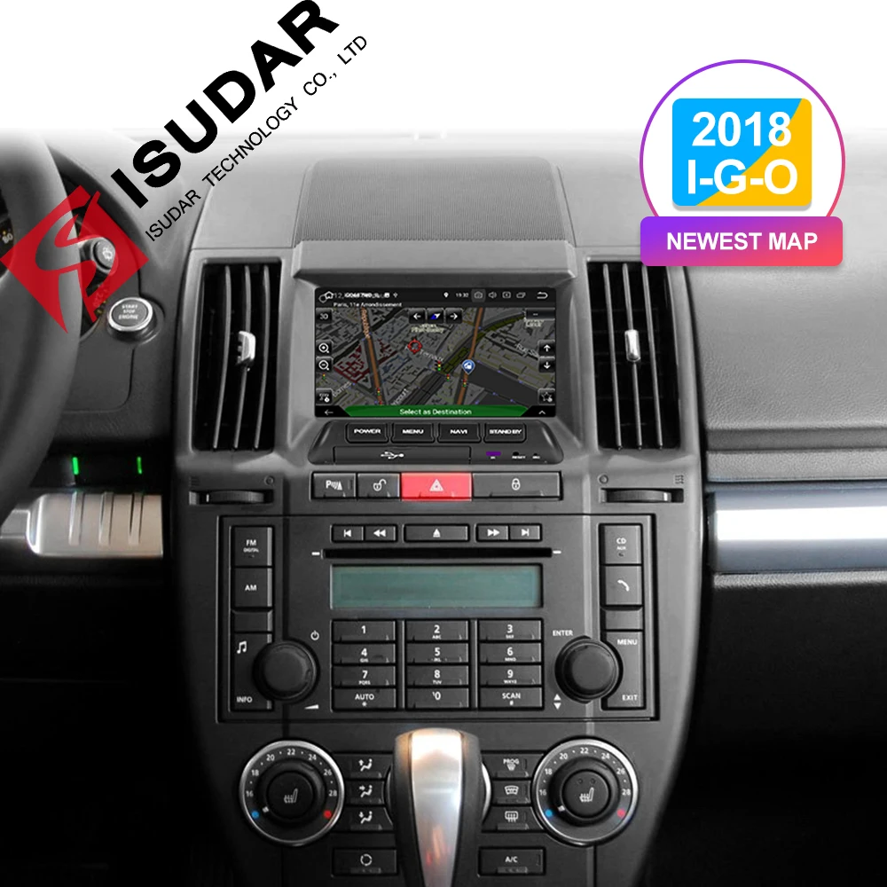 Isudar автомобильный мультимедийный плеер 2 Din Android 9 для Land Rover/freelander 2007 2012 gps Automotivo