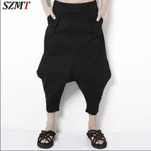 M-5XL новые льняные шаровары свободные корейский Редька Штаны низкий шаговый шов широкие брюки няни Повседневная пят Штаны