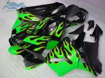 

Upgrade your Injection fairing kit fit for Honda CBR600RR 03 04 CBR 600 RR 2003 2004 black green flames fairing kits NY32