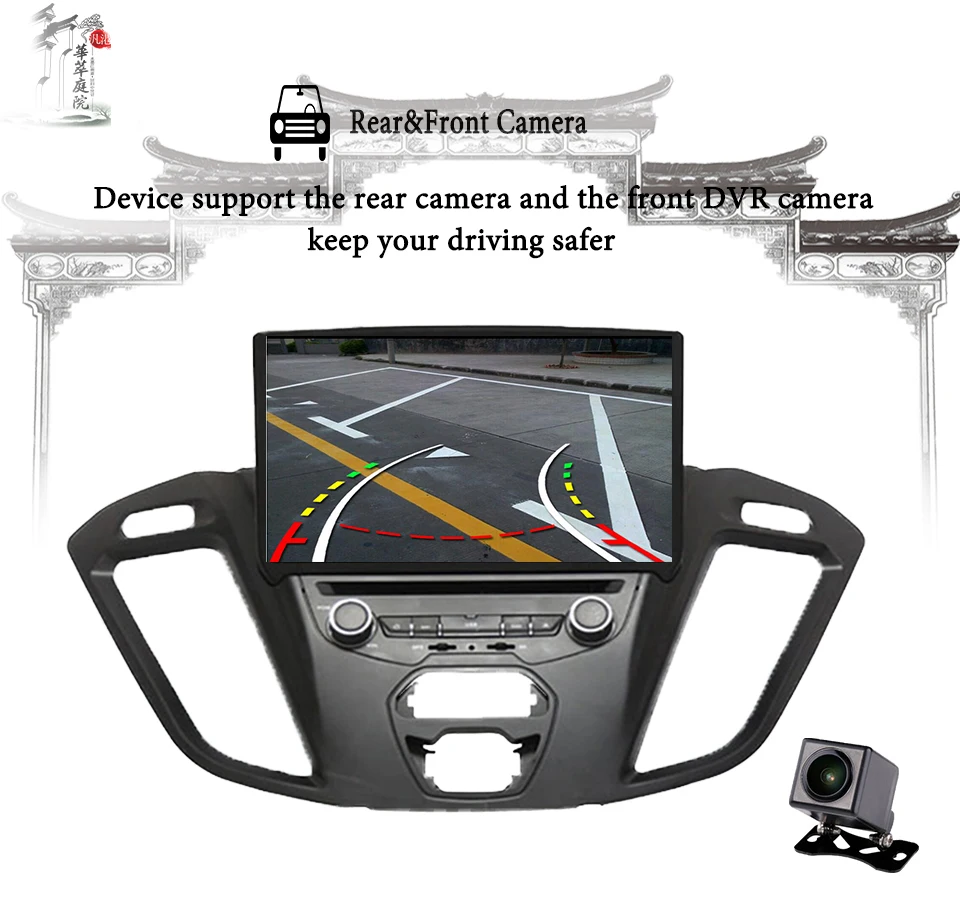 Perfect Android 9.0 Car DVD CD Player For FORD Transit 150/250/350/350 HD Tourneo 2013-2018 Stereo GPS navigation multimedia Video Audio 2
