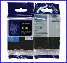 Ludeou для brother p-touch label maker принтер ленты 6 мм tz tze 315 Tze-315 Tze315 Tz315 Tz-315 Белый на Черном Р сенсорный Этикетки лента