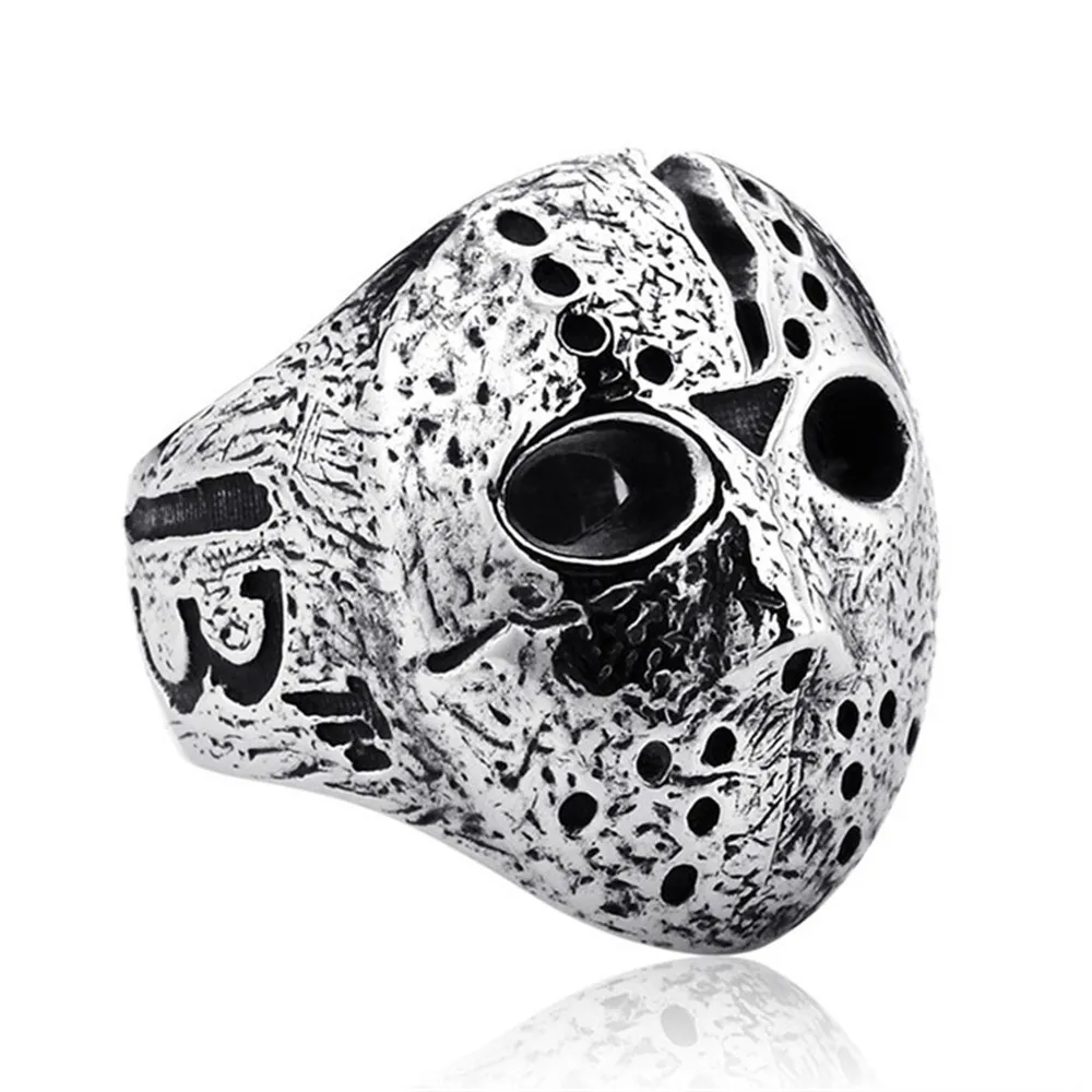 

Punk Motorcycles Biker Halloween Jason Mask Ring Hockey For Man Exaggerated Personality Cheap Price