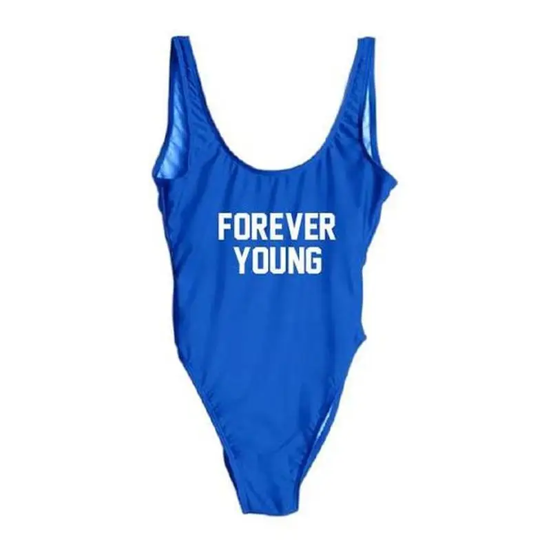 Женский купальник с открытой спиной Forever young черный пляжный монокини розовый
