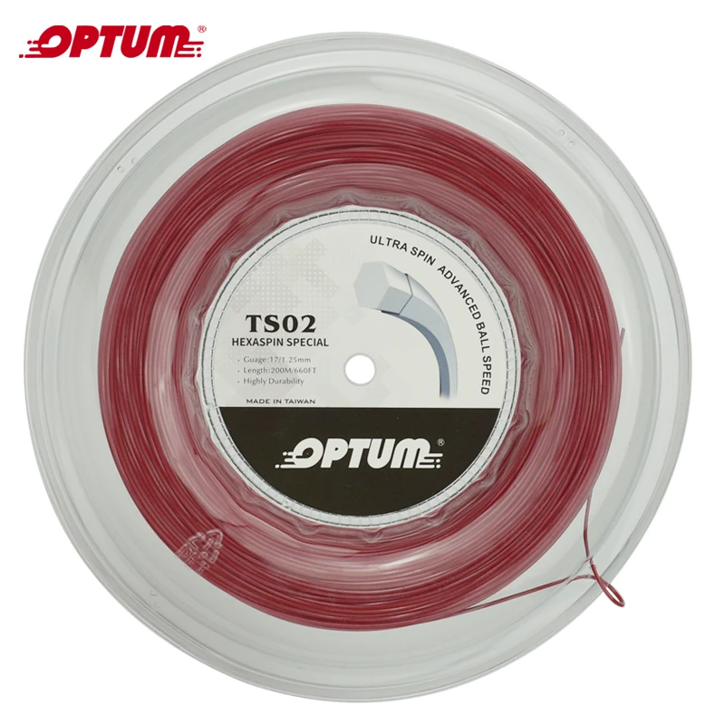 OPTUM HEXRASPIN SPECIAL 1,25 мм шестиугольная теннисная струна Top-Spin полиэстер нити для ракетки Twist прочные тренировочные String 200 м/катушка