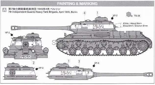 Модель Tamiya Scale 1/35 35289 русский тяжелый танк JS-2 Модель СССР 1944 Танк ChKZ