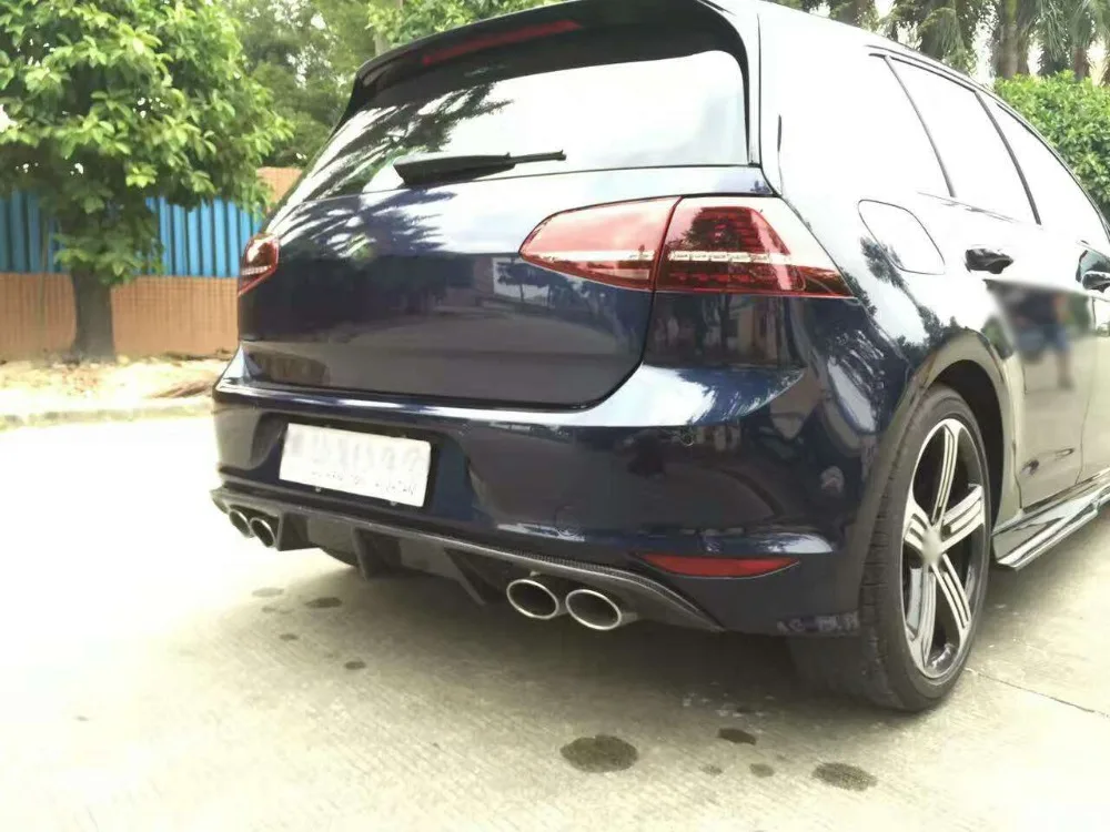 MK7 углеродного волокна заднего бампера для губ Диффузор для Volkswagen Golf 7 VII R Rline хэтчбек не стандартный- RZ Стиль