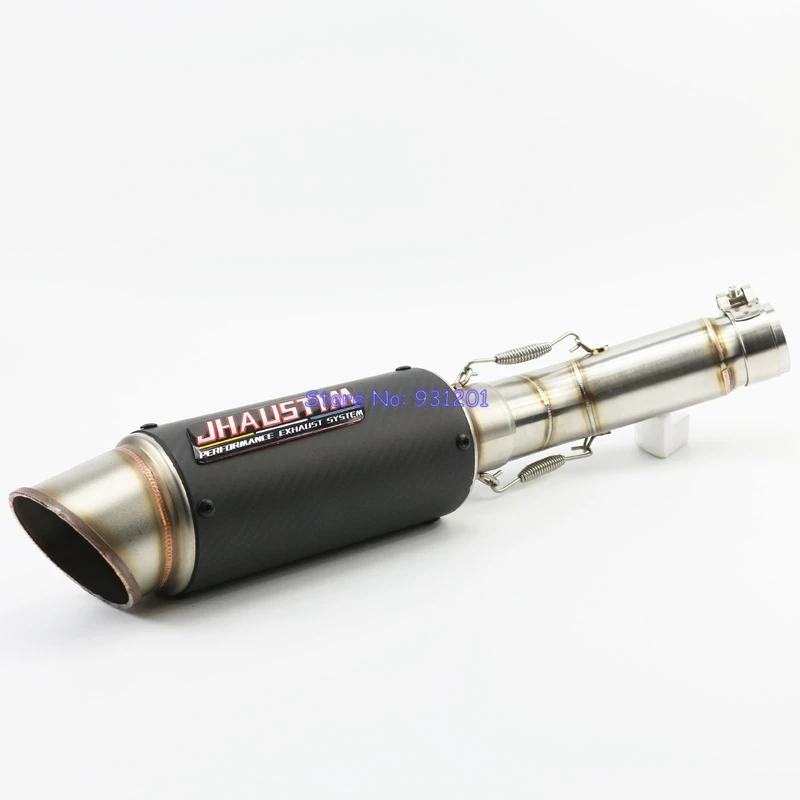 

JHAUSTIM Motorcycle Exhaust Muffler for Suzuki GSR750 Carbon Fiber Motorbike Muffler Exhaust Link Pipe Escape for Suzuki GSR 750