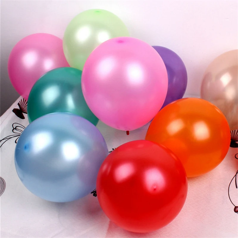 10 шт 10 Дюймов 1,5 г Украшения на день рождения/свадьбу латексные жемчужные металлические шары Красочные вечерние надувные воздушные шары детские игрушки