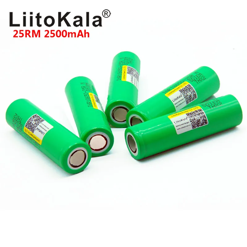 Liitokala 18650 2500mah 25R литиевая батарея inr1865025r 20a батарея для электронной сигареты