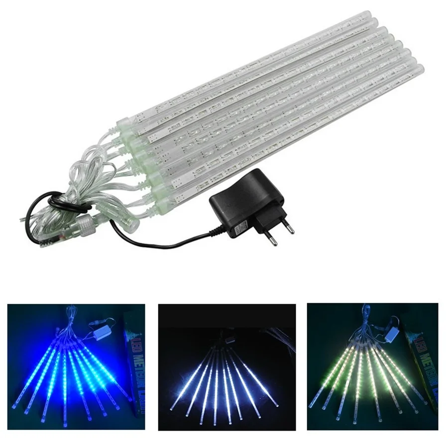 

8PCs US/EU Plug 30cm LED Interior Strip Light With Flow Tree Lights Christmas Decoration Lighting Waterproof