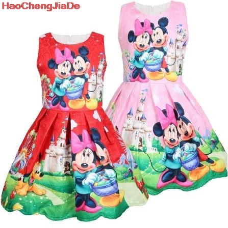 

HaoChengJiaDe Kids Girls Clothes New Mickey Minnie birthday Party Dress Halloween Cosplay Dresses Christmas gift Pretty Costume