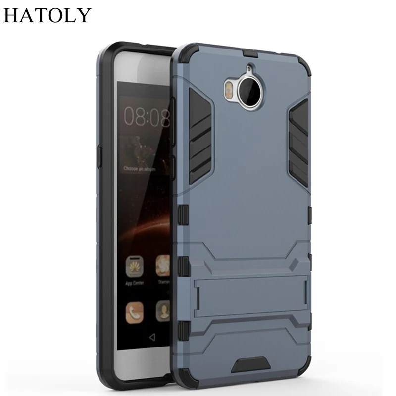 Hatoly Huawei Y5 случаях Y5 крышка Антидетонаторы силиконовые+ Пластик Kickstand Case Чехол для Huawei Y5 Huawei Y5 >