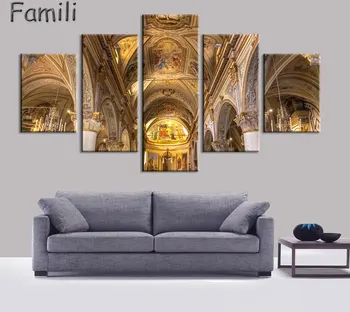 

5Panel canvas fabric poster print Italy beautiful landscapes for wall art room decor home decoration,quadro decorativo,art print