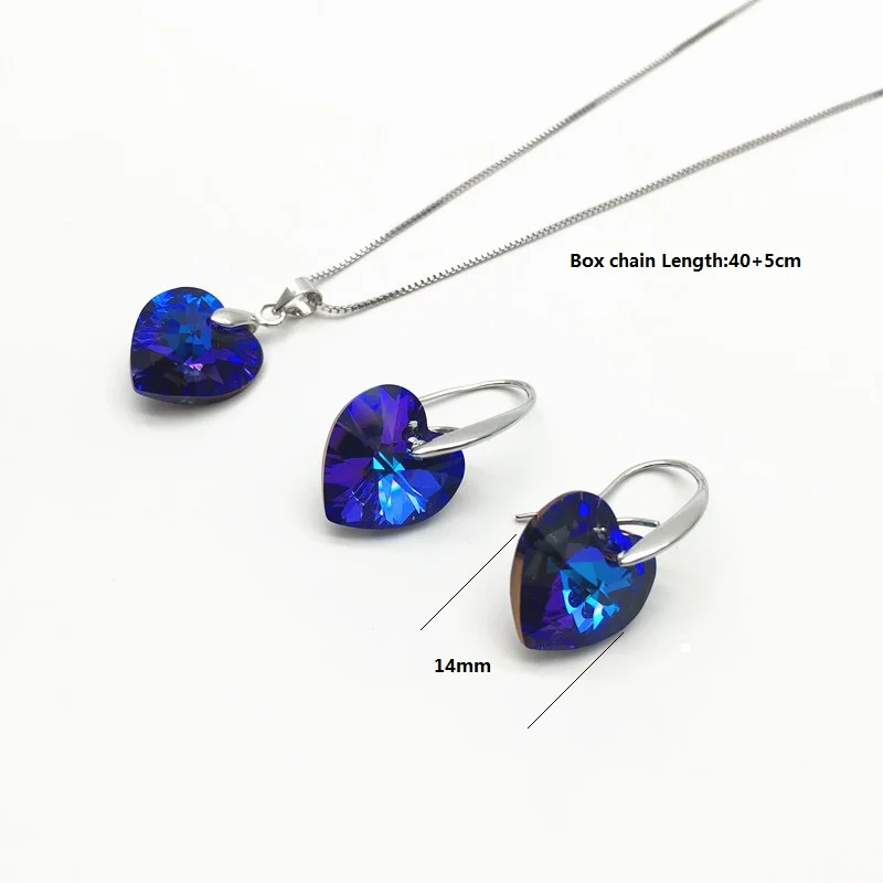Женский набор украшений с кристаллами Swarovski Ms beti свадебное украшение голубым