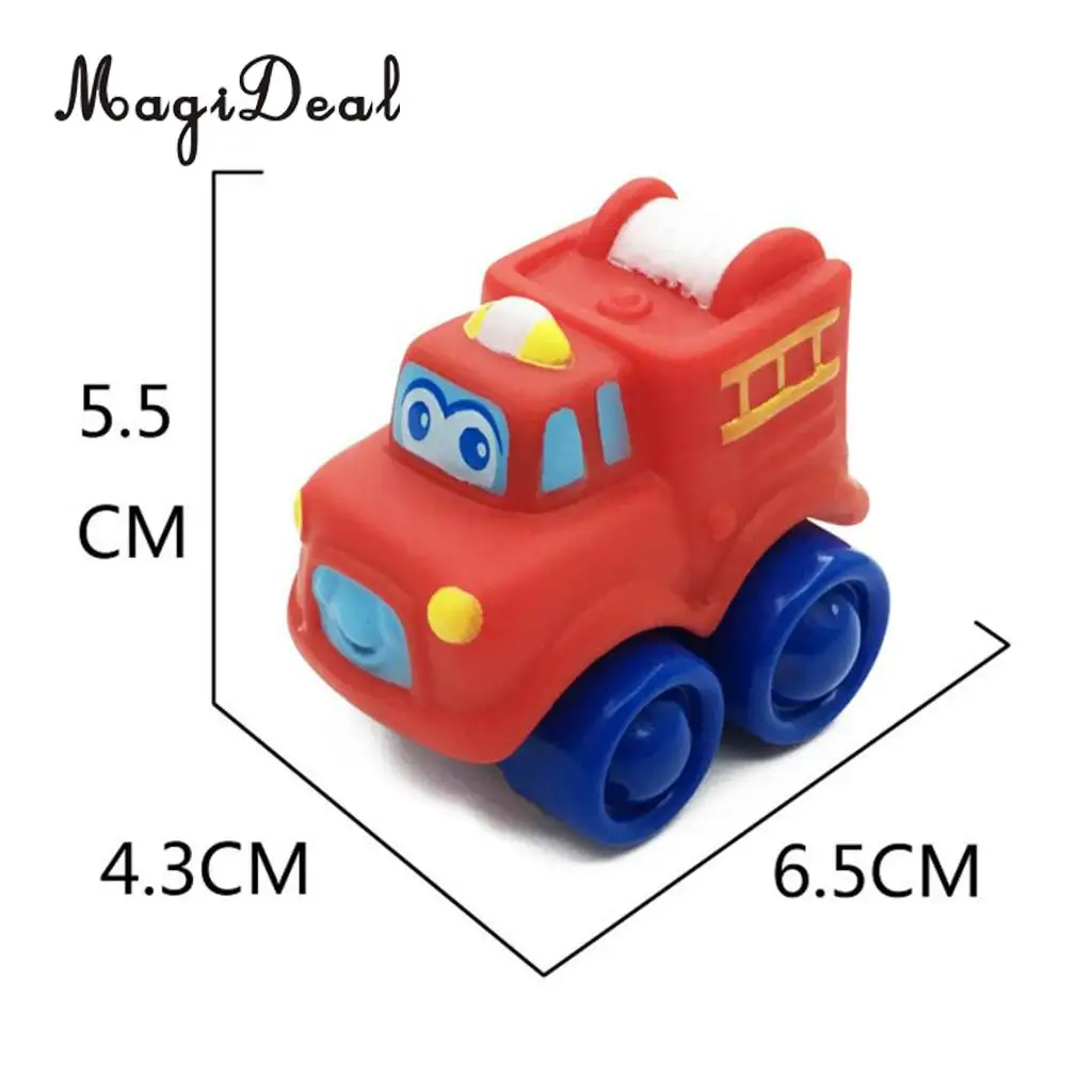 MagiDeal Hot Sale 6 Pieces Kids Children Baby Rubber Plastic Model Car Vehicle Educational Toy Great Birthday Christmas Gift