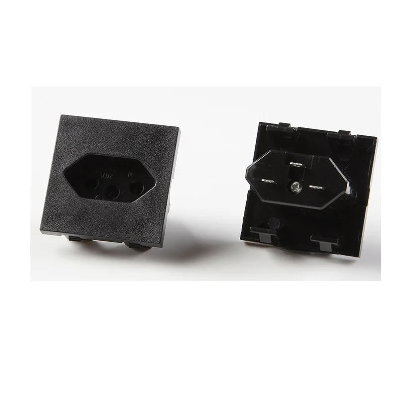 

Brazil AC three-pin power output socket Movable function portable assembled panel socket adapter Brazil 3Pin Electrical Plug