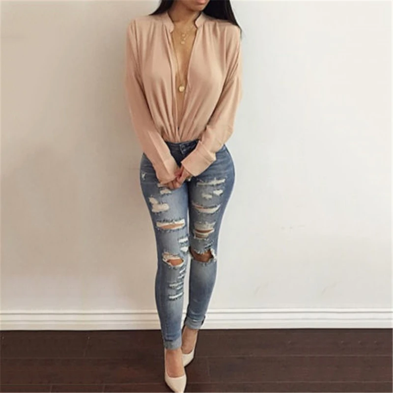 Fashion Women Long Sleeve Casual Tops and Blouses elegant V Neck Shirt Loose Chiffon harajuku Hipster Ladies blusa feminina