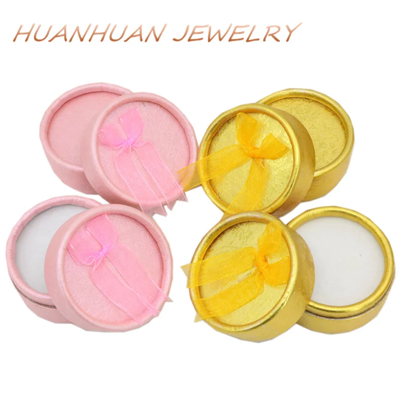 Lovely Golden And Pink Jewelry Gift Box Storage Cute Boxes Small Gifts Case For Ring Earrings Party Jewelry Casket Display B3448