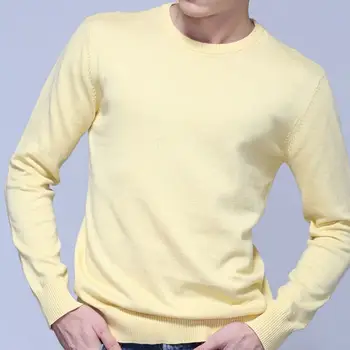 

High quality 100% cotton mens long sleeve o-neck knitted sweaters casual mens pullover sweaters fashion slim mens 8 colors
