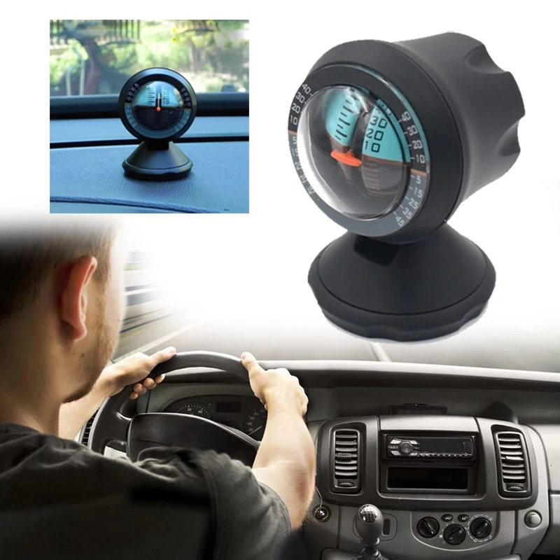 

Vehemo Car Auto Van ABS Interior Angle Slope Tilt Indicator Level Balance Meter Gauge